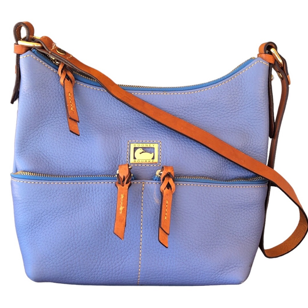 Dooney & Bourke Pebble Grain Alyssa Crossbody Shoulder Bag in Azure